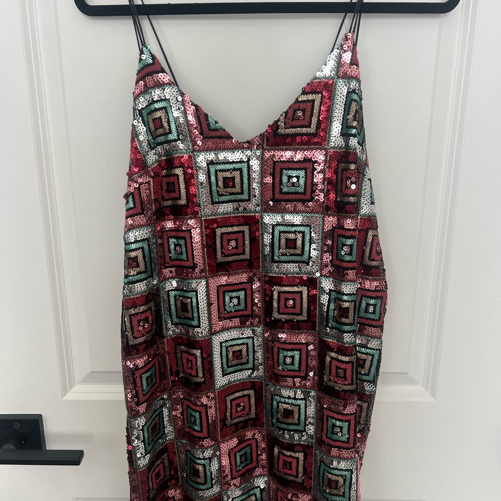 Zara Multicolor Sequin Mini Dress